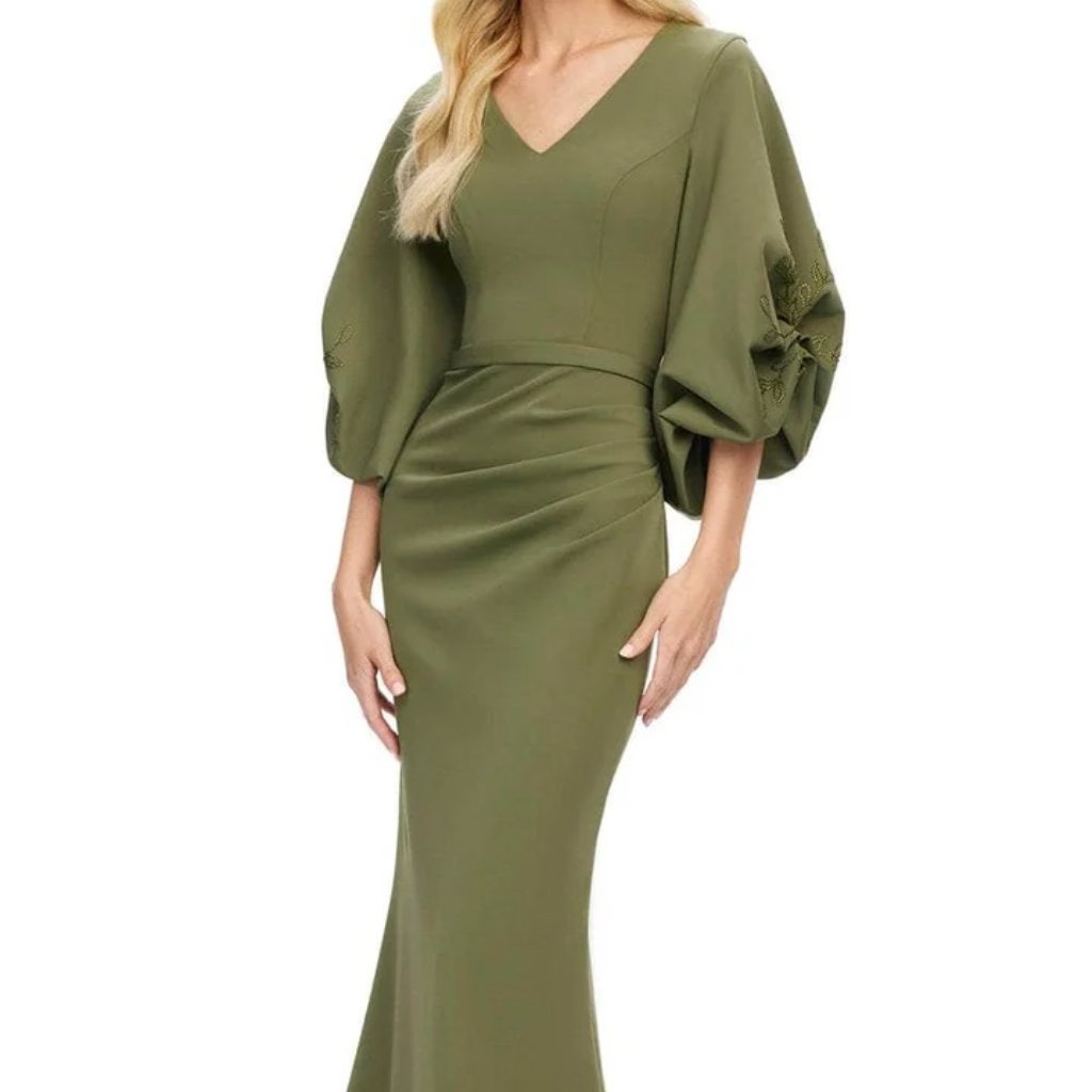 Nwt Ashley Lauren 11740 Mermaid Mother Of The Bride Dress Olive Size 8